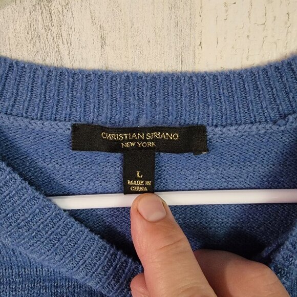 Chrisitian Siriano New York Blue Knit Sweater - Picture 2 of 5